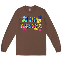 Chestnut i am ausome Long Sleeve Tee - JahusDesignShop