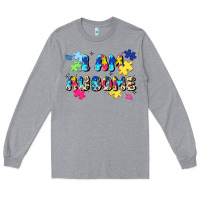 Heather Grey i am ausome Long Sleeve Tee - JahusDesignShop