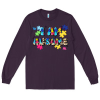 Plum i am ausome Long Sleeve Tee - JahusDesignShop