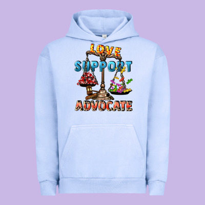 Love Support Advocate Urban Hoodie Designed By Cowgirlartshop