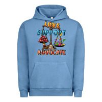 Pigment Pebble Blue Love support advocate Urban Hoodie - CowGirlArtShop