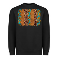 Black leopard gemstone brushstroke Heavyweight Sweatshirt - AdoDesignShop