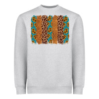 Heather Grey leopard gemstone brushstroke Heavyweight Sweatshirt - AdoDesignShop