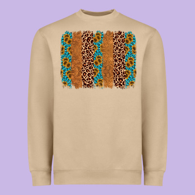 Leopard Gemstone Brushstroke Heavyweight Sweatshirt Designed By Adodesignshop
