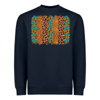 Navy leopard gemstone brushstroke Heavyweight Sweatshirt - AdoDesignShop