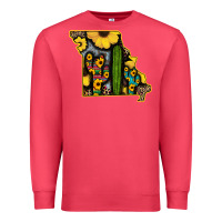 Cardinal Western Missouri Map Sunflower And Cactus Pattern Premium Sweatshirt - Bettercallsaul