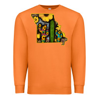 Carrot Western Missouri Map Sunflower And Cactus Pattern Premium Sweatshirt - Bettercallsaul