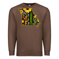 Chestnut Western Missouri Map Sunflower And Cactus Pattern Premium Sweatshirt - Bettercallsaul