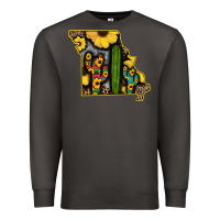 Smoke Western Missouri Map Sunflower And Cactus Pattern Premium Sweatshirt - Bettercallsaul