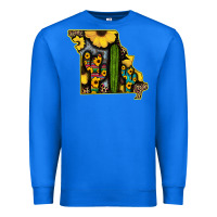 True Royal Western Missouri Map Sunflower And Cactus Pattern Premium Sweatshirt - Bettercallsaul