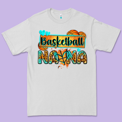 Basketball Nana With Leopard Premium Tee Designed By Zillion Design Studio