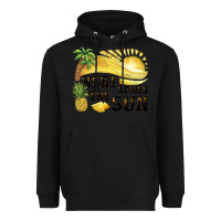 Black here comes the sun Heavyweight Hoodie - BarkalooDesign