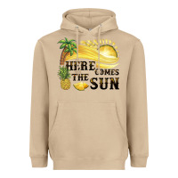 Mushroom here comes the sun Heavyweight Hoodie - BarkalooDesign