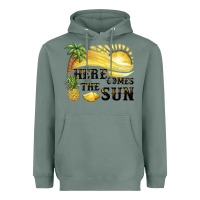 Sage here comes the sun Heavyweight Hoodie - BarkalooDesign