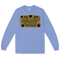Colony Blue Sunflower Leopard Mama Tried Long Sleeve Tee - Jasminsmagicworld