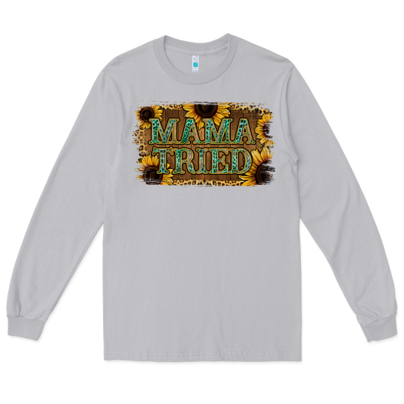 Sunflower Leopard Mama Tried Long Sleeve Tee by Jasminsmagicworld | Teevron