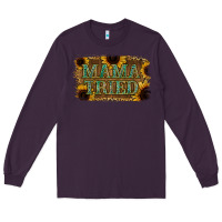Plum Sunflower Leopard Mama Tried Long Sleeve Tee - Jasminsmagicworld