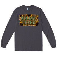 Smoke Sunflower Leopard Mama Tried Long Sleeve Tee - Jasminsmagicworld