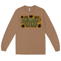 Toasted Coconut Sunflower Leopard Mama Tried Long Sleeve Tee - Jasminsmagicworld