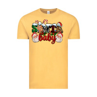 Vintage Mustard santa baby with santa and christmas tree cake Vintage Tee - AdoDesignShop