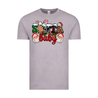Vintage Zinc santa baby with santa and christmas tree cake Vintage Tee - AdoDesignShop