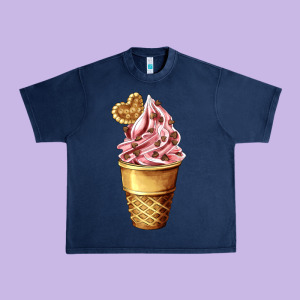 Ice Cream Fast Food Urban Heavy Tee Designed By Adodesignshop