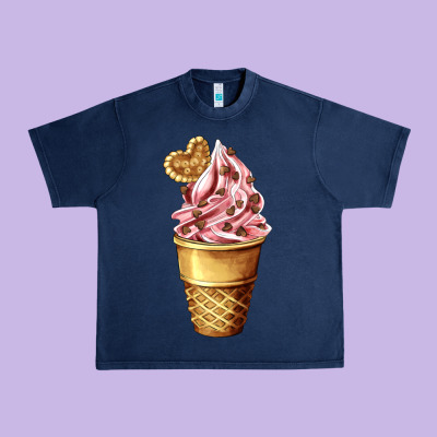 Ice Cream Fast Food Urban Heavy Tee Designed By Adodesignshop