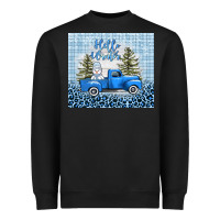 Black hello winter snowman truck Heavyweight Sweatshirt - AdoDesignShop