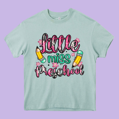 Little Miss Preschool Heavy Core Tee Designed By Zillion Design Studio