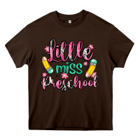 Chocolate Brown little miss preschool Heavy Core Tee - Zillion Design Studio