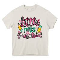 Cream little miss preschool Heavy Core Tee - Zillion Design Studio