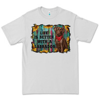 Dove Grey life is better with a labrador Premium Tee - RanaPortraitStore
