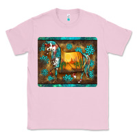 Bubblegum Pink western horse sunset turquoise's gemstones mousepad Classic Tee - BarkalooDesign