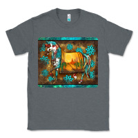 Charcoal Heather western horse sunset turquoise's gemstones mousepad Classic Tee - BarkalooDesign