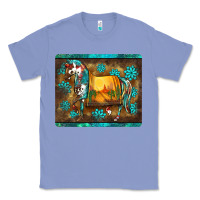 Colony Blue western horse sunset turquoise's gemstones mousepad Classic Tee - BarkalooDesign