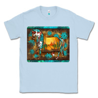 Dusty Blue western horse sunset turquoise's gemstones mousepad Classic Tee - BarkalooDesign