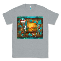Heather Grey western horse sunset turquoise's gemstones mousepad Classic Tee - BarkalooDesign
