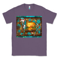 Lavender western horse sunset turquoise's gemstones mousepad Classic Tee - BarkalooDesign