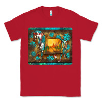 Red western horse sunset turquoise's gemstones mousepad Classic Tee - BarkalooDesign