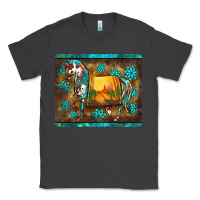 Smoke western horse sunset turquoise's gemstones mousepad Classic Tee - BarkalooDesign