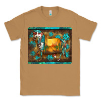 Toasted Coconut western horse sunset turquoise's gemstones mousepad Classic Tee - BarkalooDesign