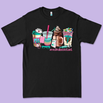 Medical Assistant Coffee Cup Premium Tee Designed By Adodesignshop