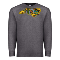 Charcoal Heather Western North Carolina Map Sunflower Premium Sweatshirt - Bettercallsaul