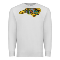 Dove Grey Western North Carolina Map Sunflower Premium Sweatshirt - Bettercallsaul
