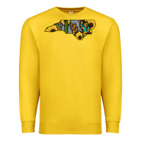Lemon Western North Carolina Map Sunflower Premium Sweatshirt - Bettercallsaul
