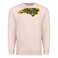 Pale Pink Western North Carolina Map Sunflower Premium Sweatshirt - Bettercallsaul