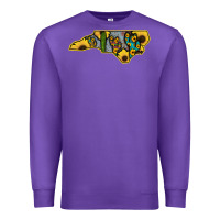 Purple Western North Carolina Map Sunflower Premium Sweatshirt - Bettercallsaul