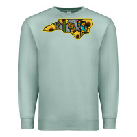 Seafoam Western North Carolina Map Sunflower Premium Sweatshirt - Bettercallsaul