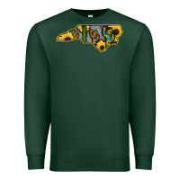 Sports Green Western North Carolina Map Sunflower Premium Sweatshirt - Bettercallsaul