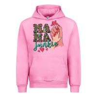 Fuchsia Pink Mama Junkie Mother's Day Urban Hoodie - CowGirlArtShop